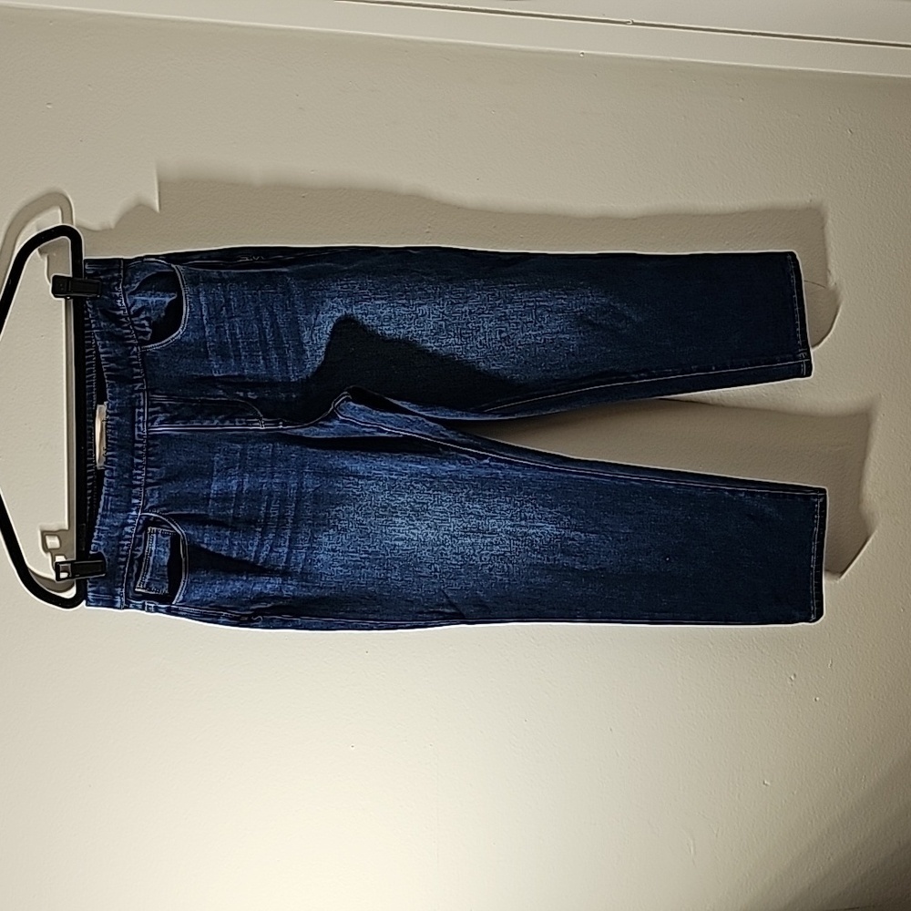 Soft Surroundings Pull On Denim Jeggings Womens Size M Blue Stretch Cotton Blend